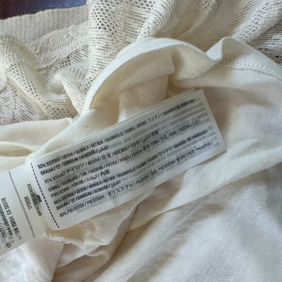 ABERCROMBIE & FITCH Lace Overlay Fit & Flare Skater Dress Size Small Cream - Picture 7 of 10